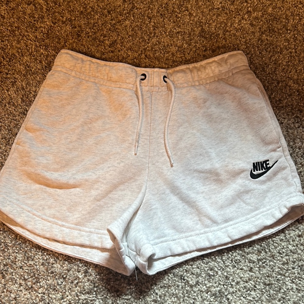 White/Grey Nike Lounge Shorts